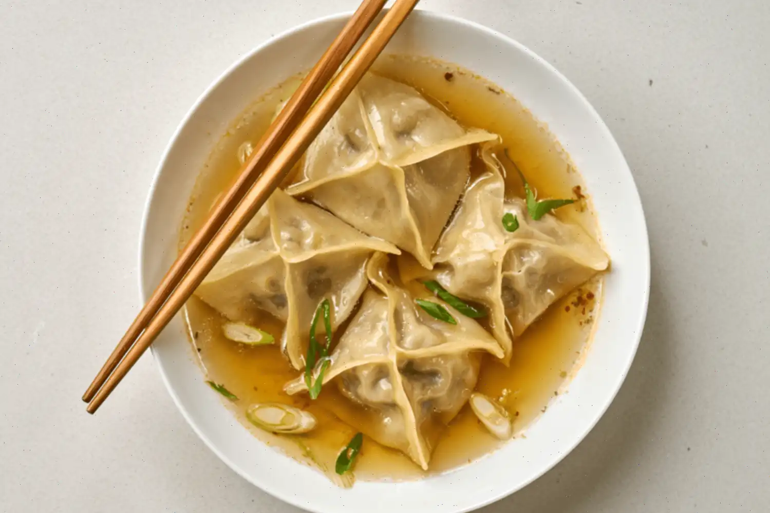 Beef and Mushroom Dumplings in Broth Recipe