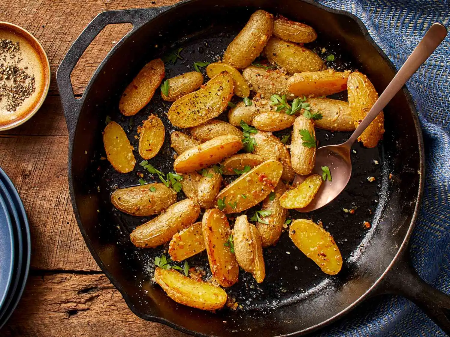 Roasted Garlic-Parmesan Fingerling Potatoes Recipe