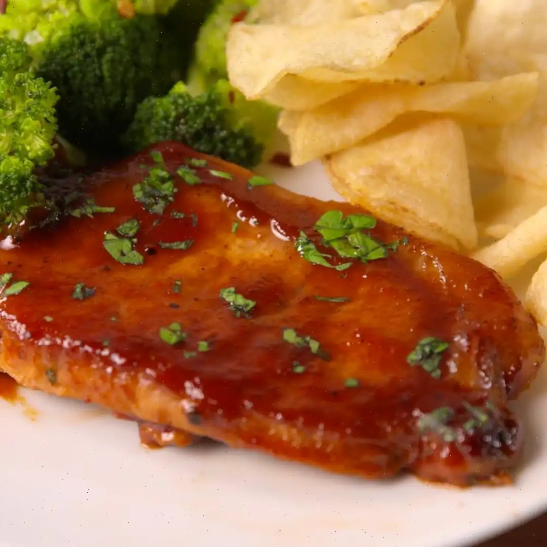 Pan-Fried Pork Chops with Sweet BBQ Sauce Recipe