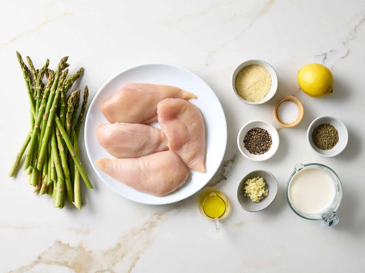 One Pan Lemon Chicken and Asparagus Recipe