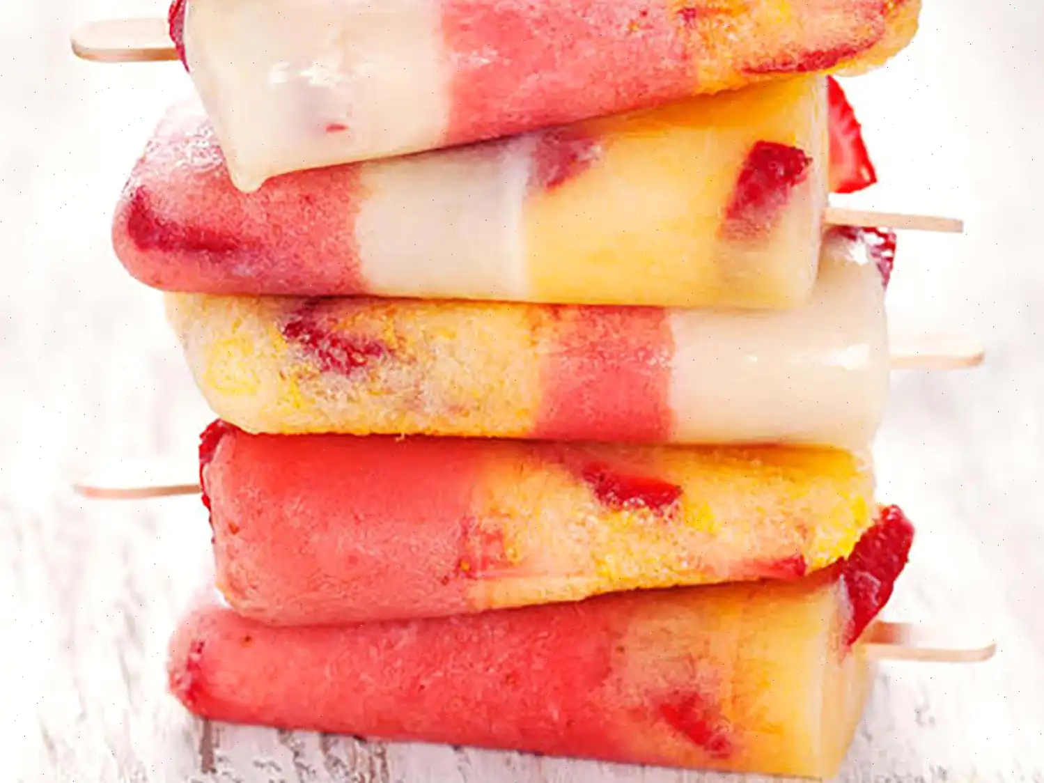Strawberry Orange Ice Pops Recipe