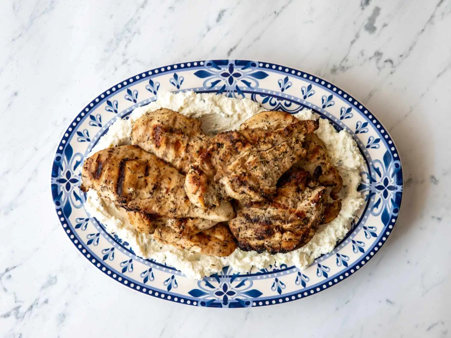 Grilled Greek Chicken Breasts with Whipped Feta Recipe