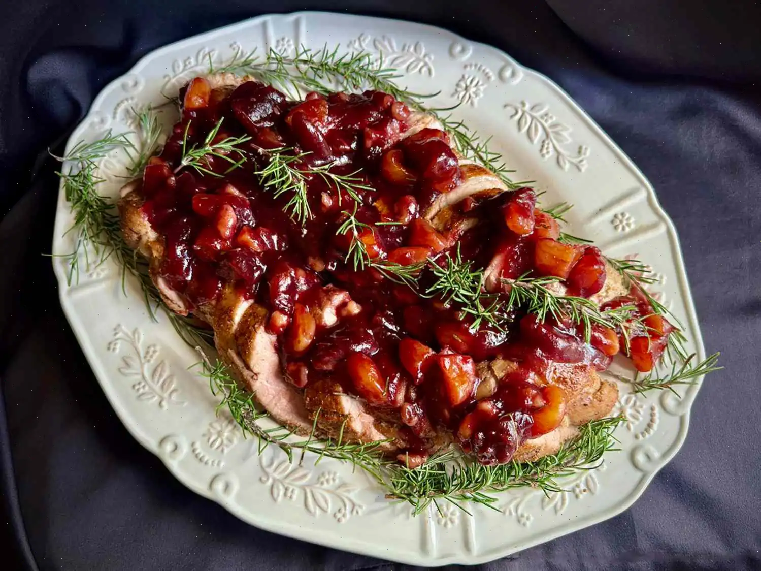 Pork Tenderloins with Cranberries, Walnuts, and Dried Fruit Recipe