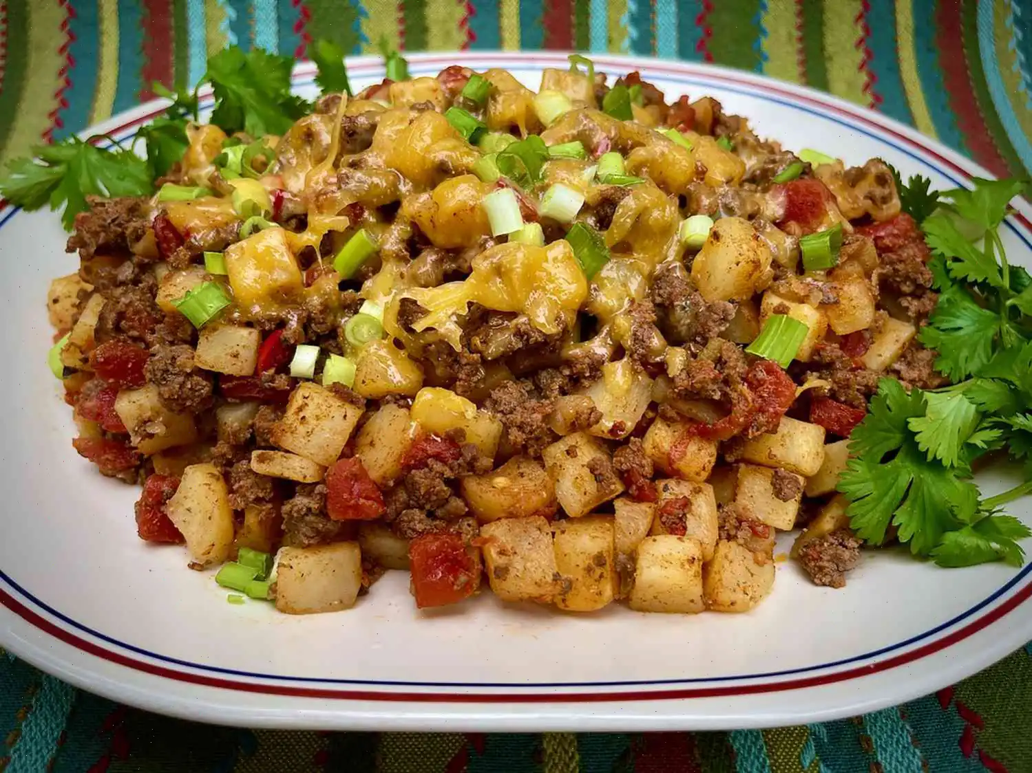 Tex-Mex Ground Beef and Potato Skillet Recipe
