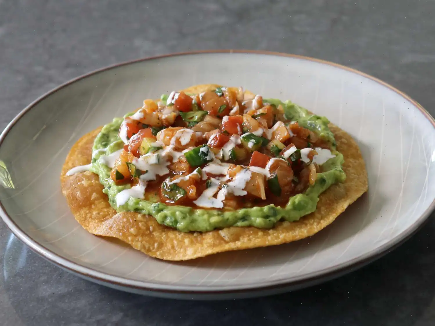 Deviled Shrimp Tostadas Recipe
