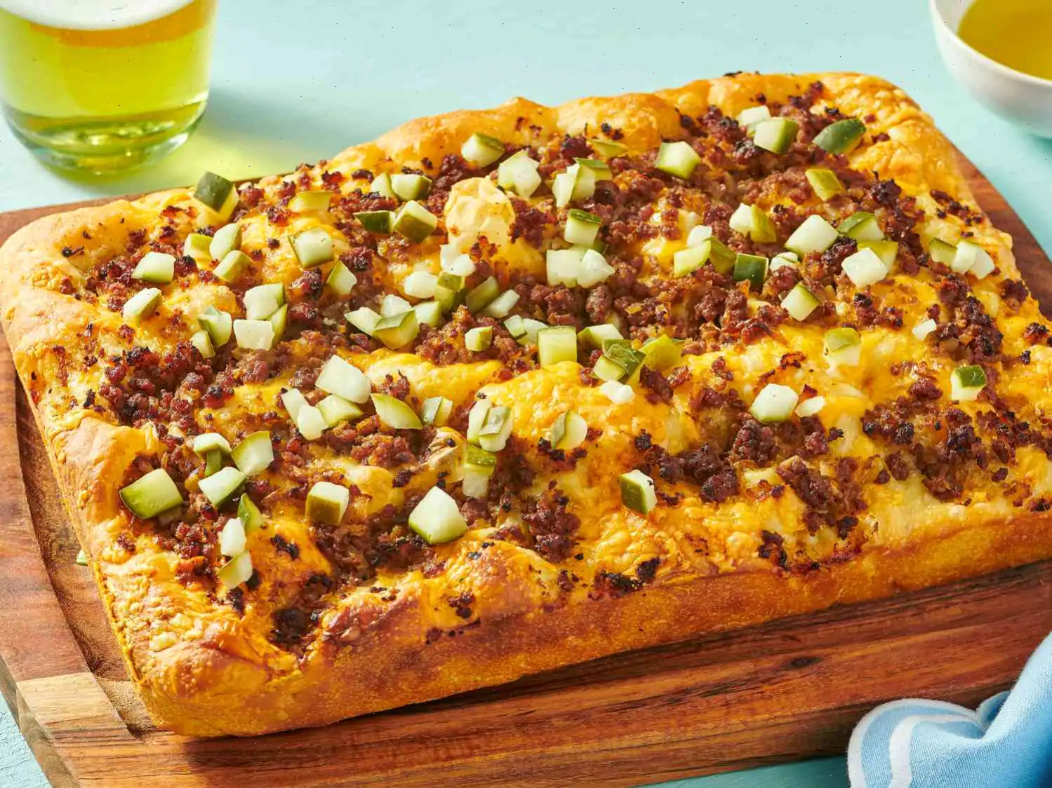 Cheeseburger Focaccia Recipe