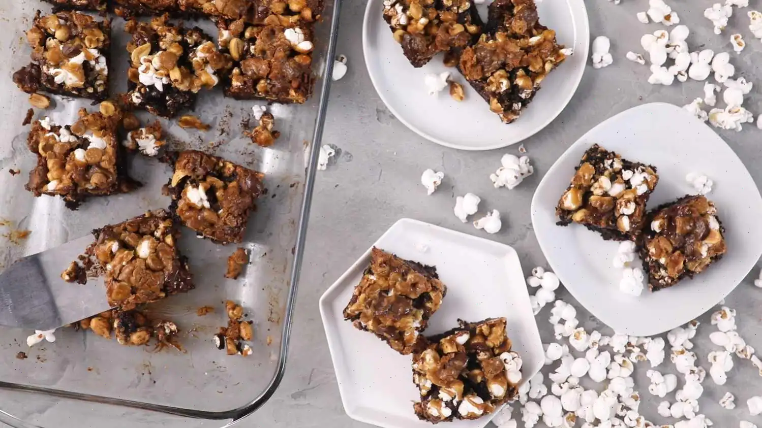Caramel Popcorn Brownies Recipe