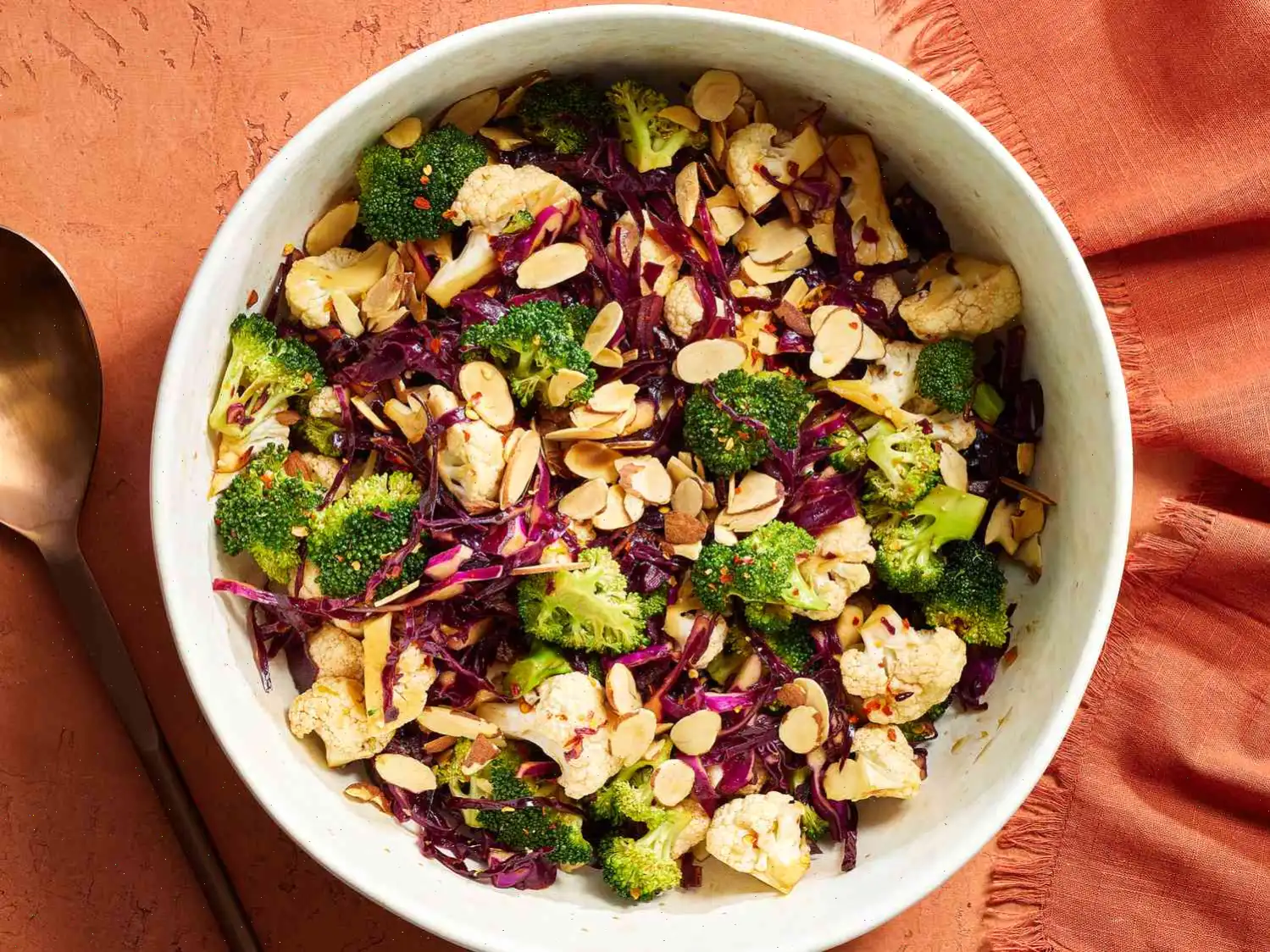 Cauliflower and Broccoli Salad with Honey-Soy Dressing Recipe