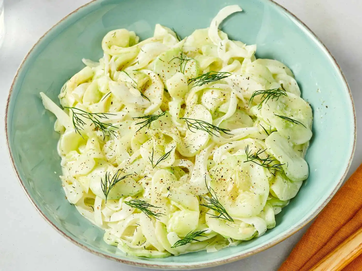 Dad's Creamy Cucumber Salad Recipe