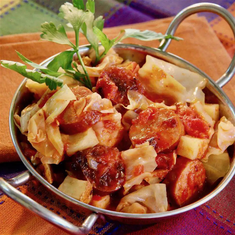 Big Ray's Kielbasa Cabbage Skillet for a Crowd Recipe