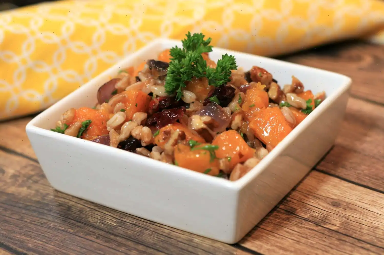 Butternut Farro Salad with Blood Orange Vinaigrette Recipe
