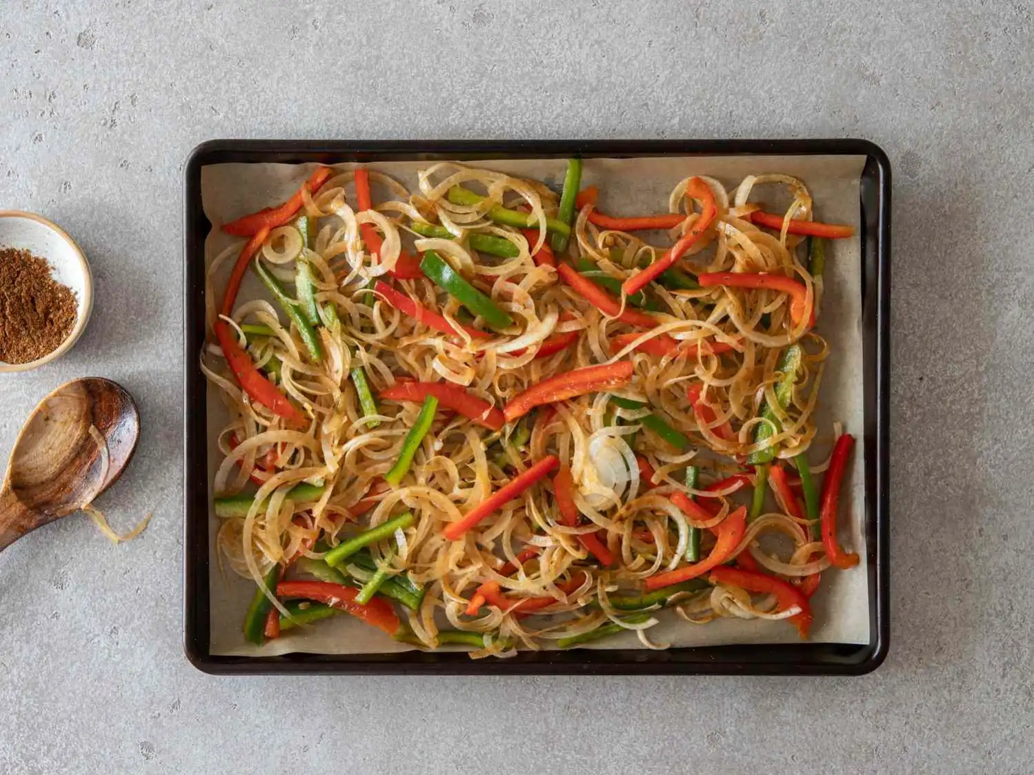 Sheet Pan Steak and Shrimp Fajitas Recipe