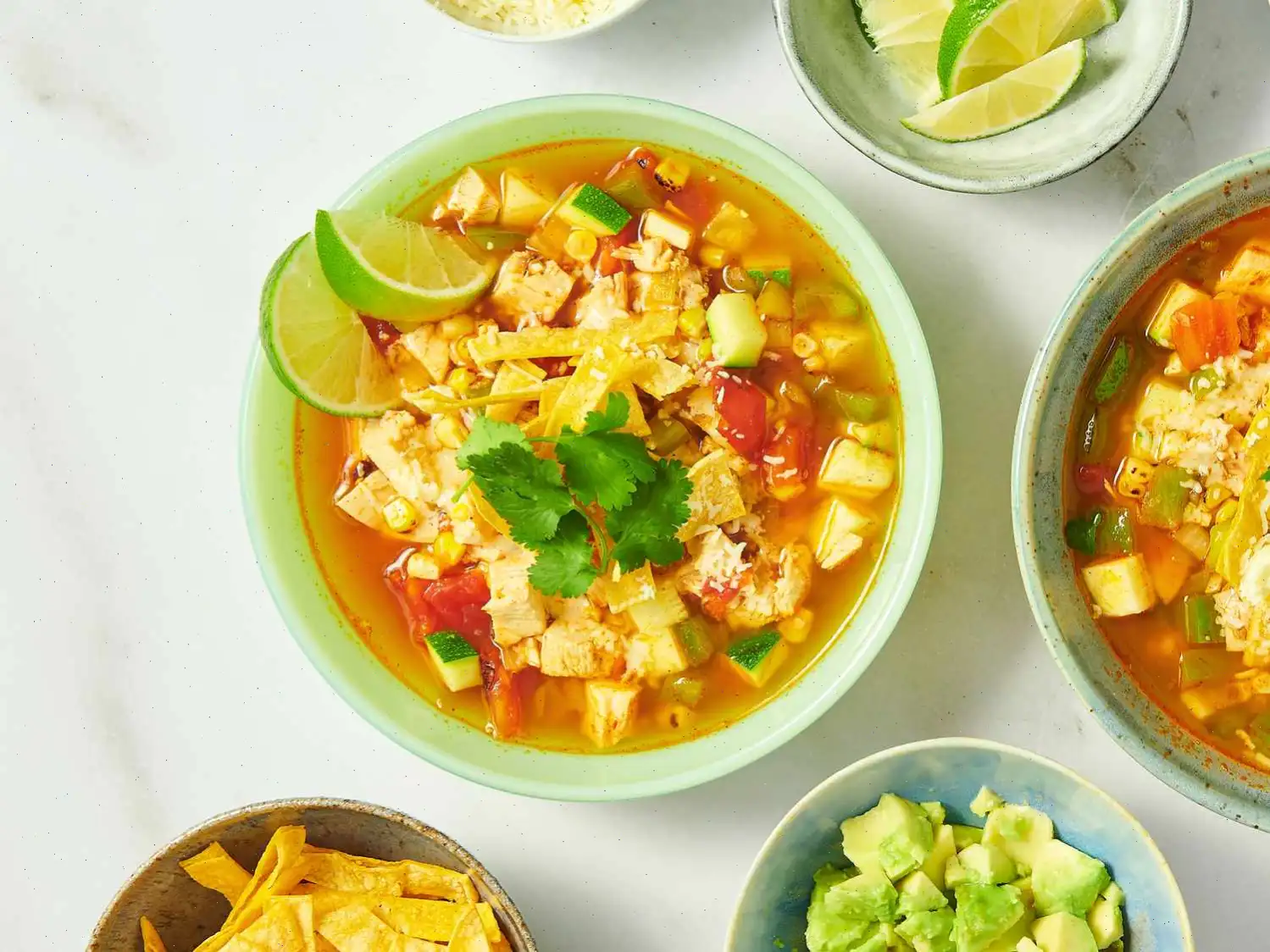 Chicken Tortilla Soup with Charred Corn and Fire-Roasted Tomatoes Recipe
