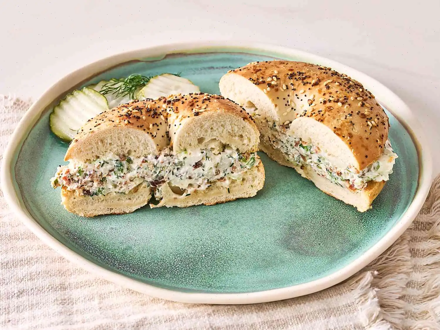 Pickle Bacon Chopped Bagels Recipe