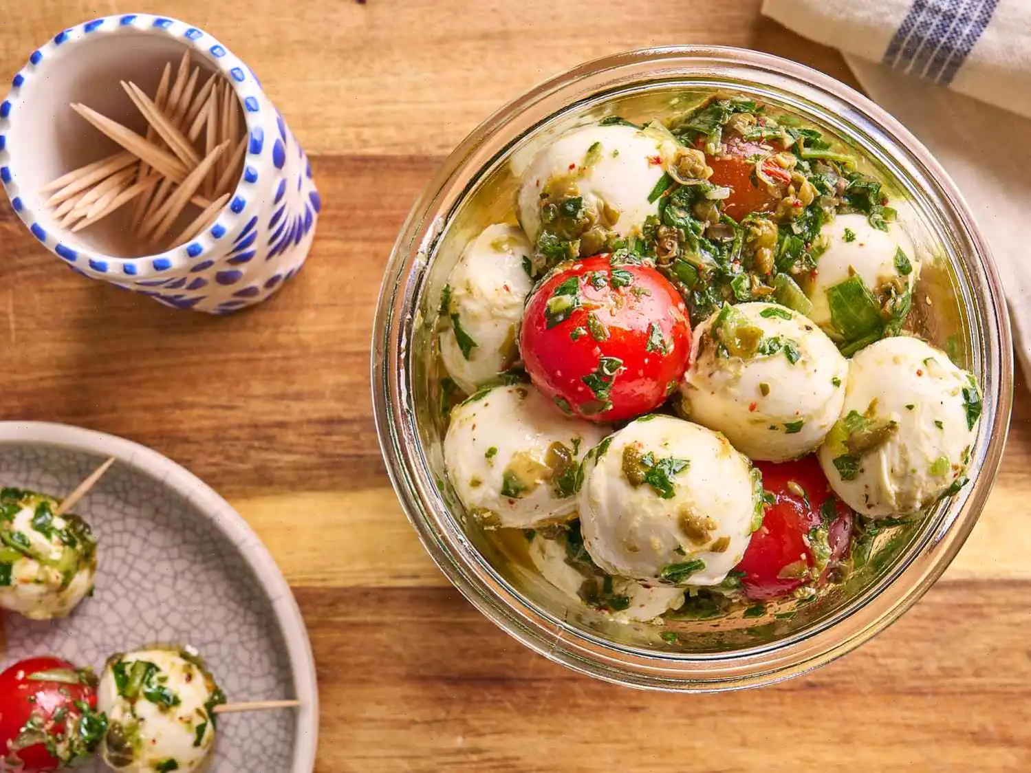 Italian Salsa Verde Marinated Mozzarella Recipe
