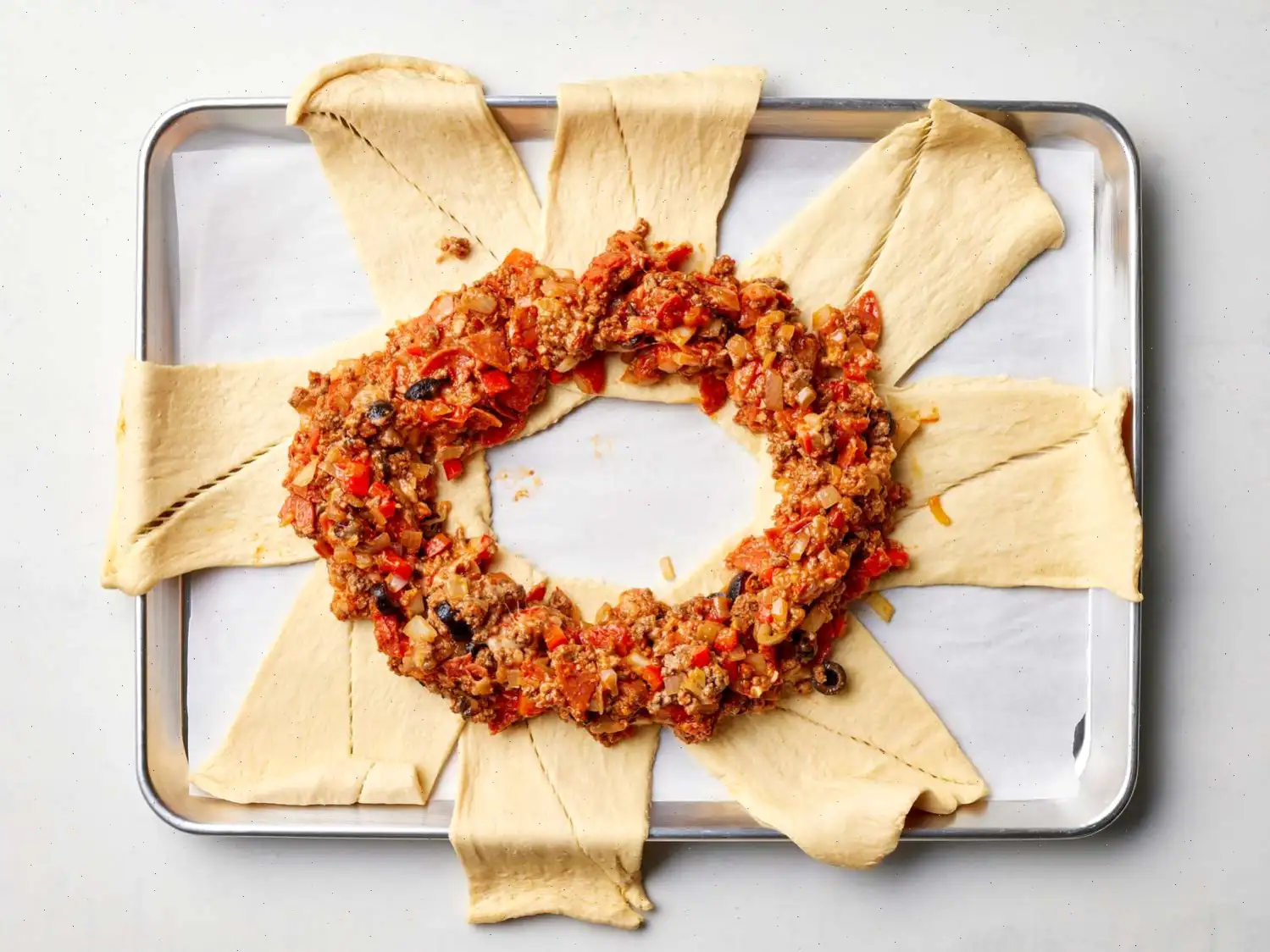 Pizza Stuffed Crescent Ring Recipe