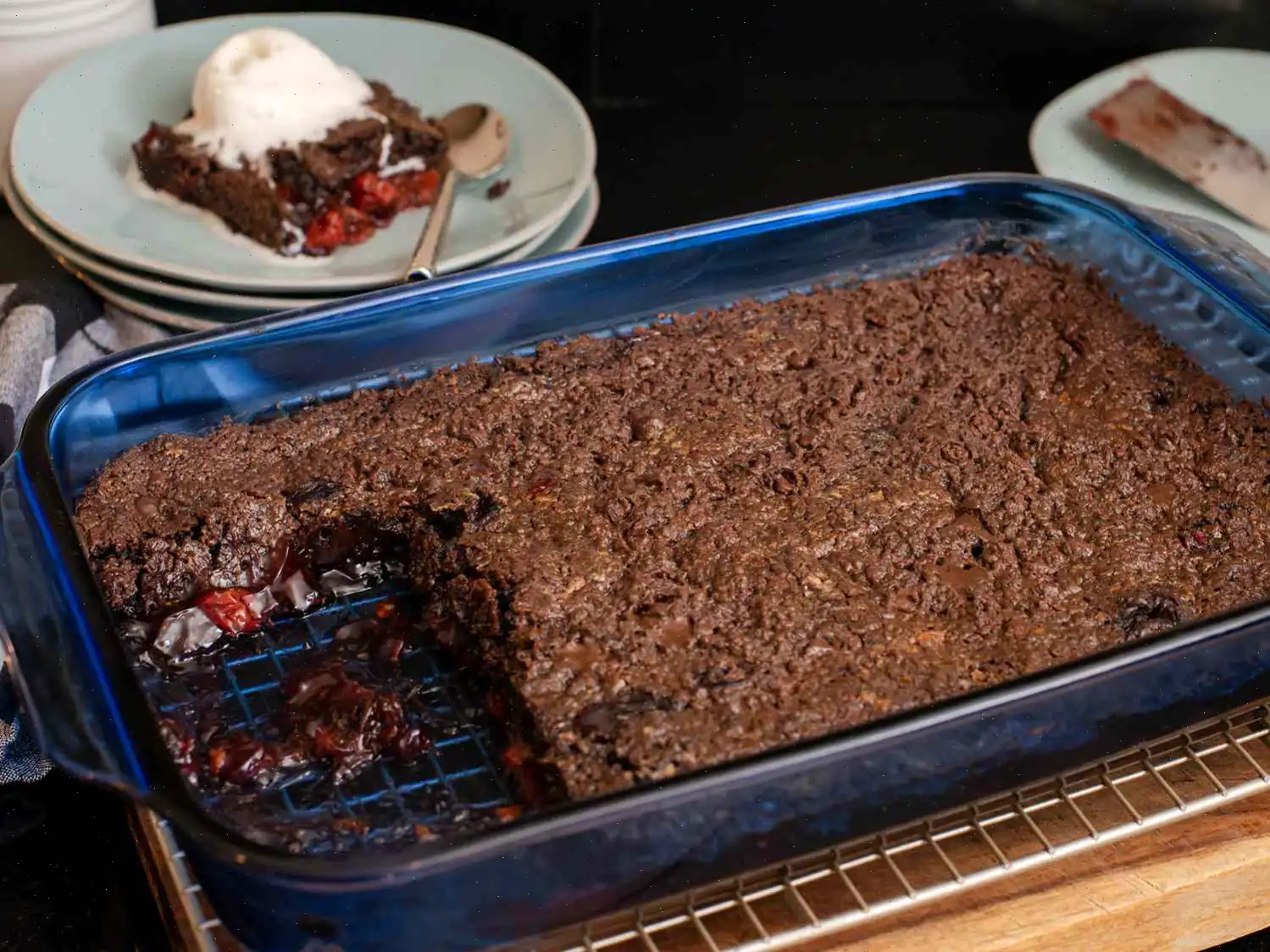 Black Forest Brownie Dump Cake Recipe