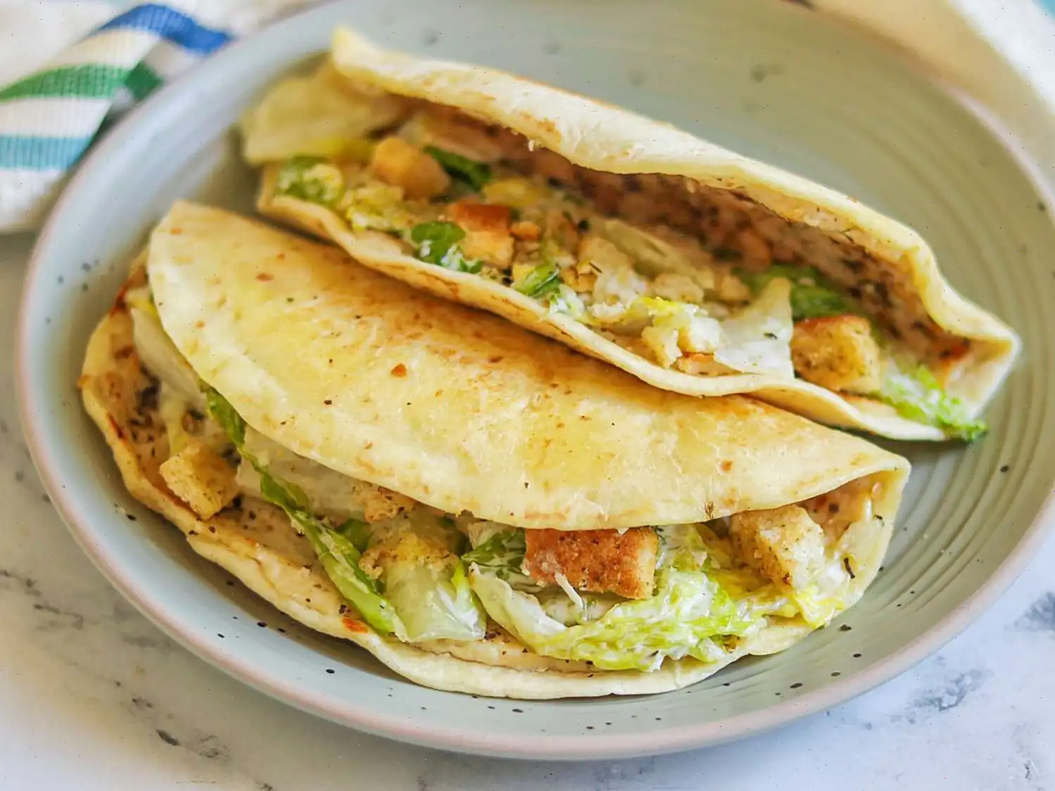 Chicken Caesar Smashed Tacos Recipe