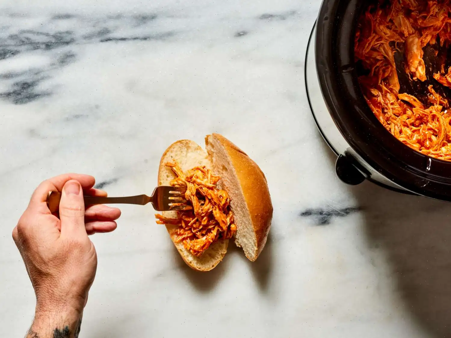 Slow Cooker Buffalo Chicken Sandwiches Recipe