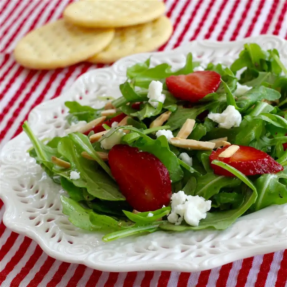 Arugula and Strawberry Salad with Feta Cheese Recipe