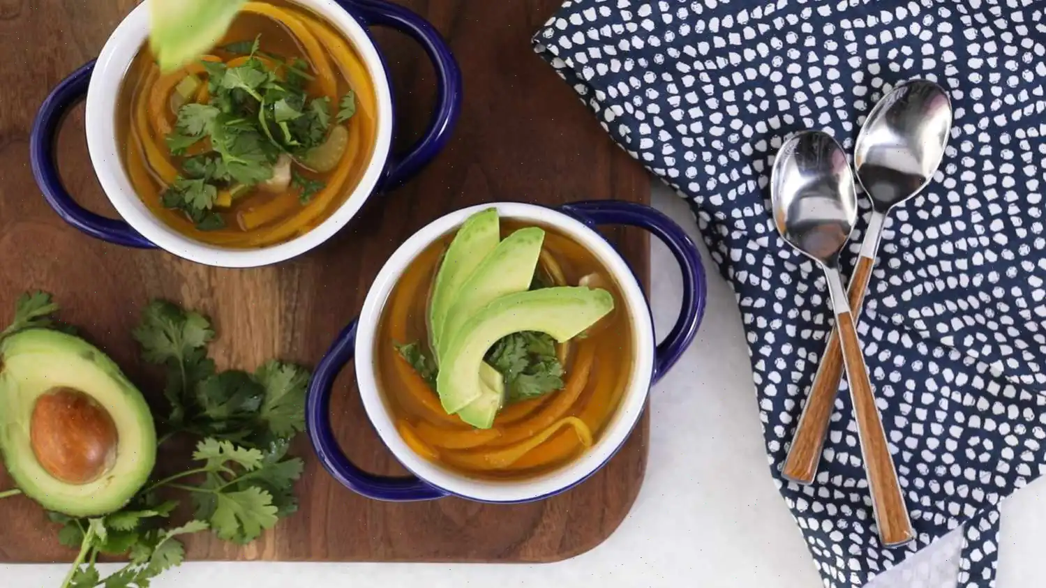 Butternut Squash Noodle Soup with Turkey Recipe