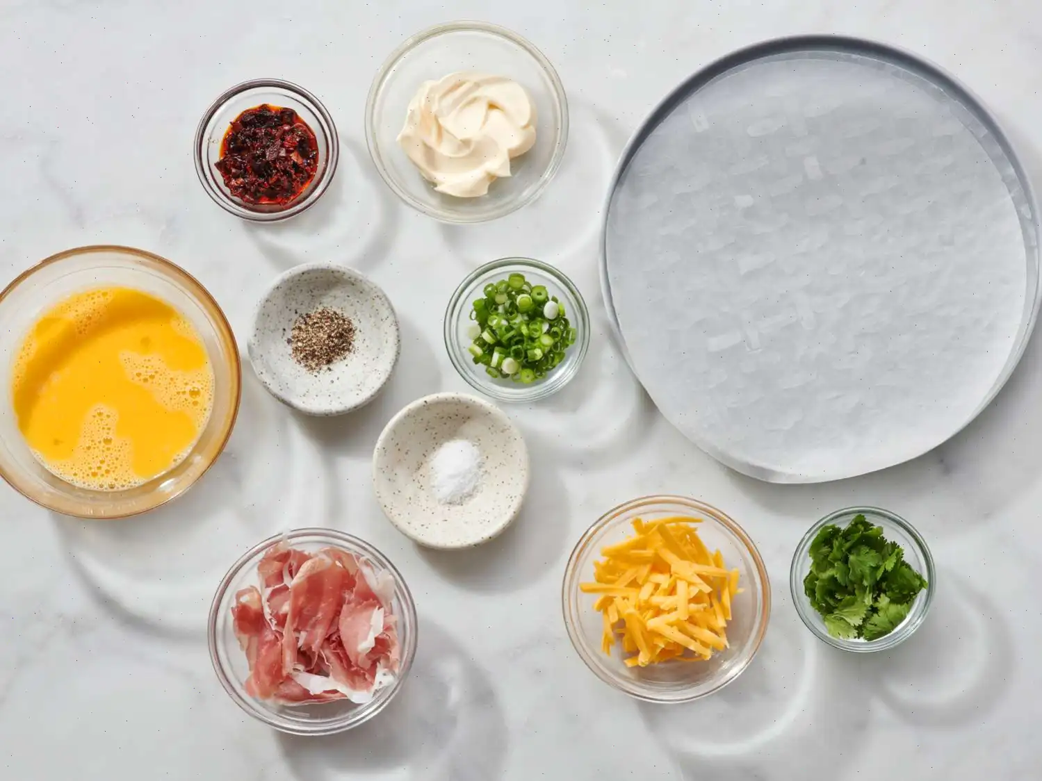 Rice Paper Breakfast Pizza Recipe