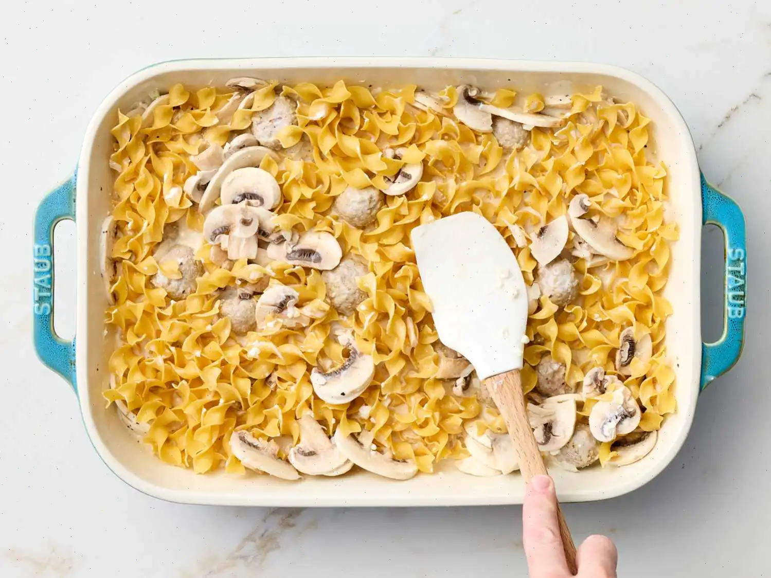 Dump and Bake Meatball Stroganoff Recipe