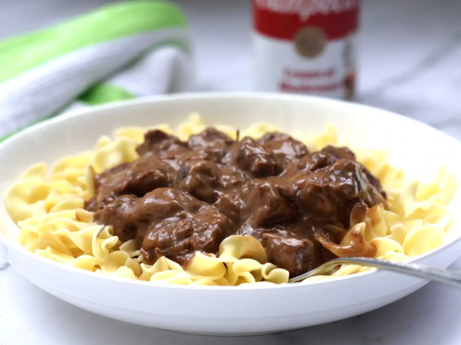 Creamy Beef Tips with Egg Noodles Recipe