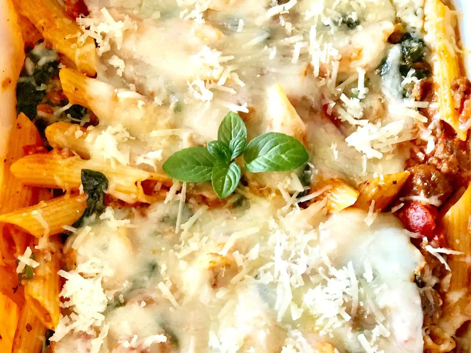 Three-Cheese Chicken Penne Pasta Bake Recipe