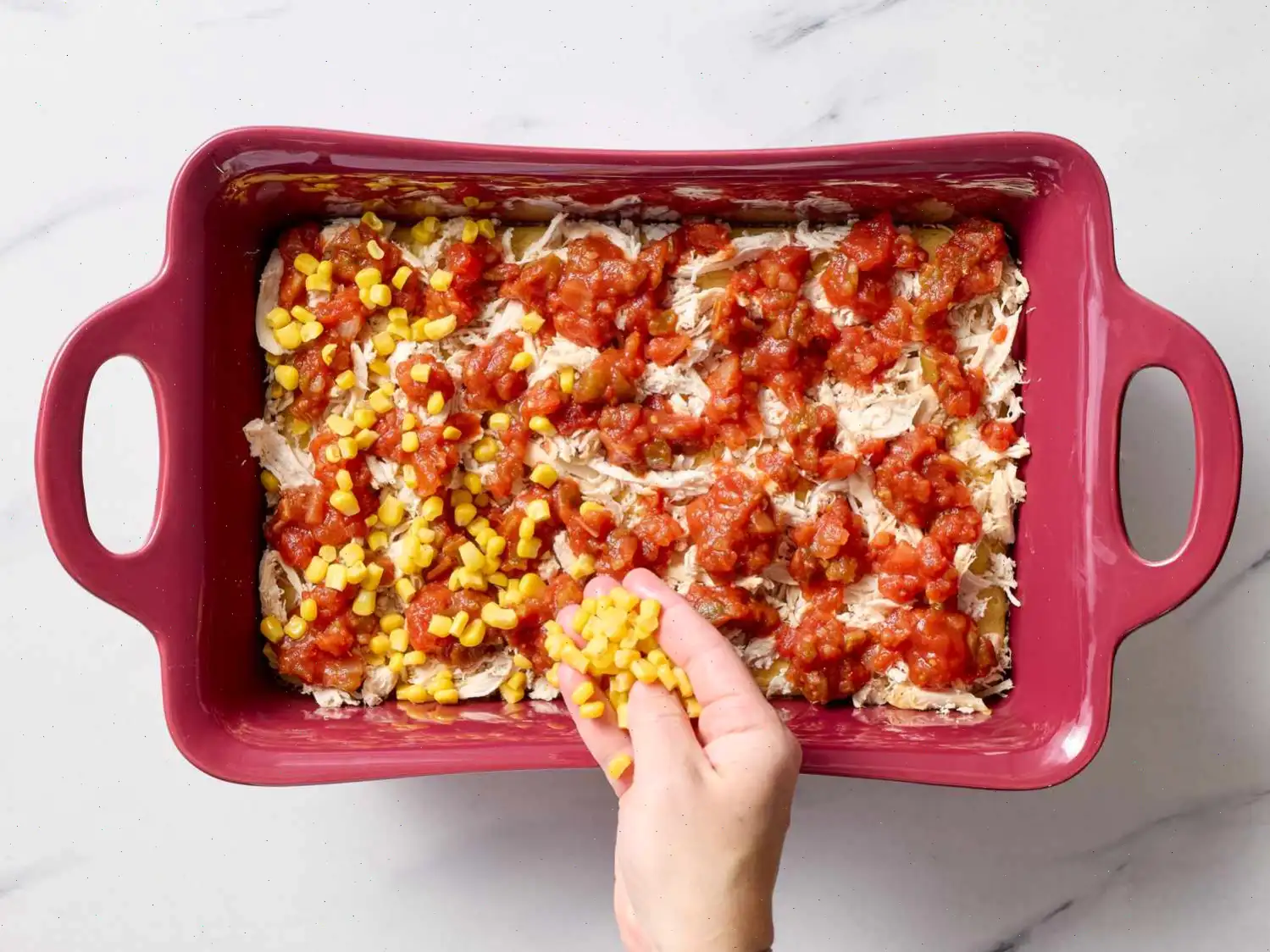 Crunchy Tex-Mex Casserole with Spicy Ranch Drizzle Recipe