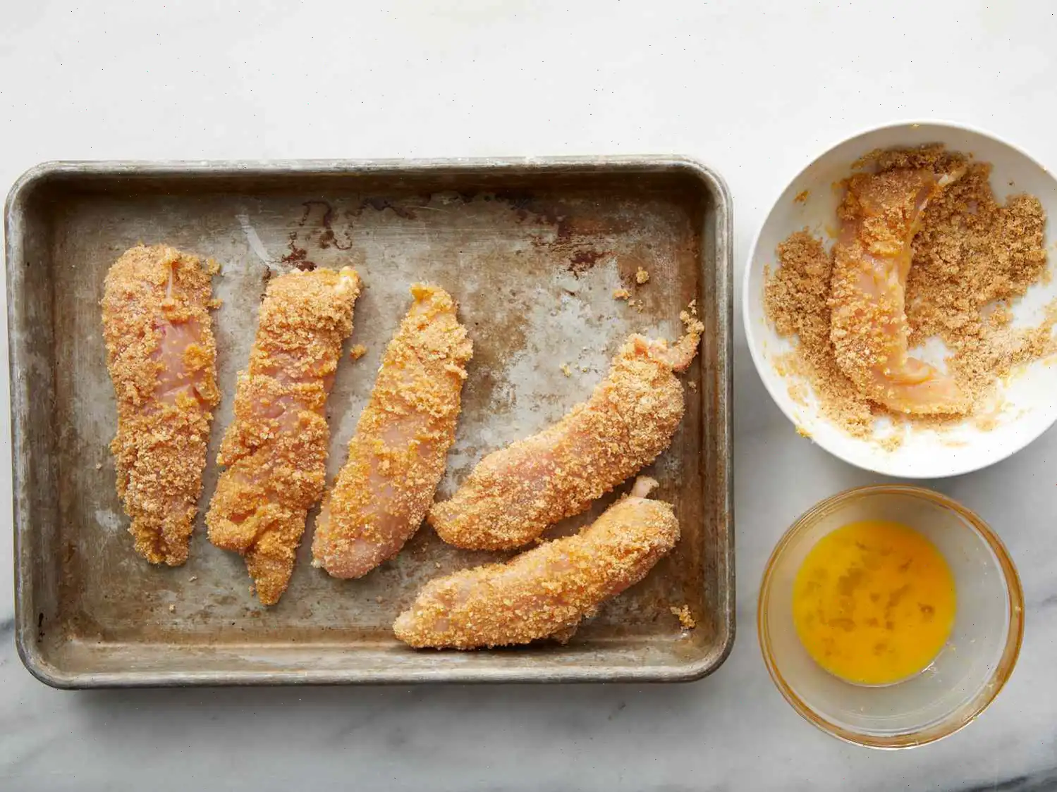 Crumbed Chicken Tenderloins (Air Fried) Recipe