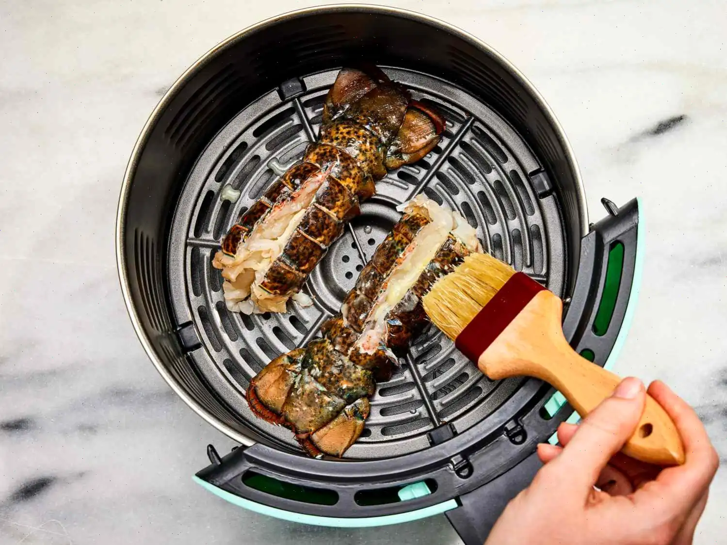 Air Fryer Lobster Tails with Lemon-Garlic Butter Recipe