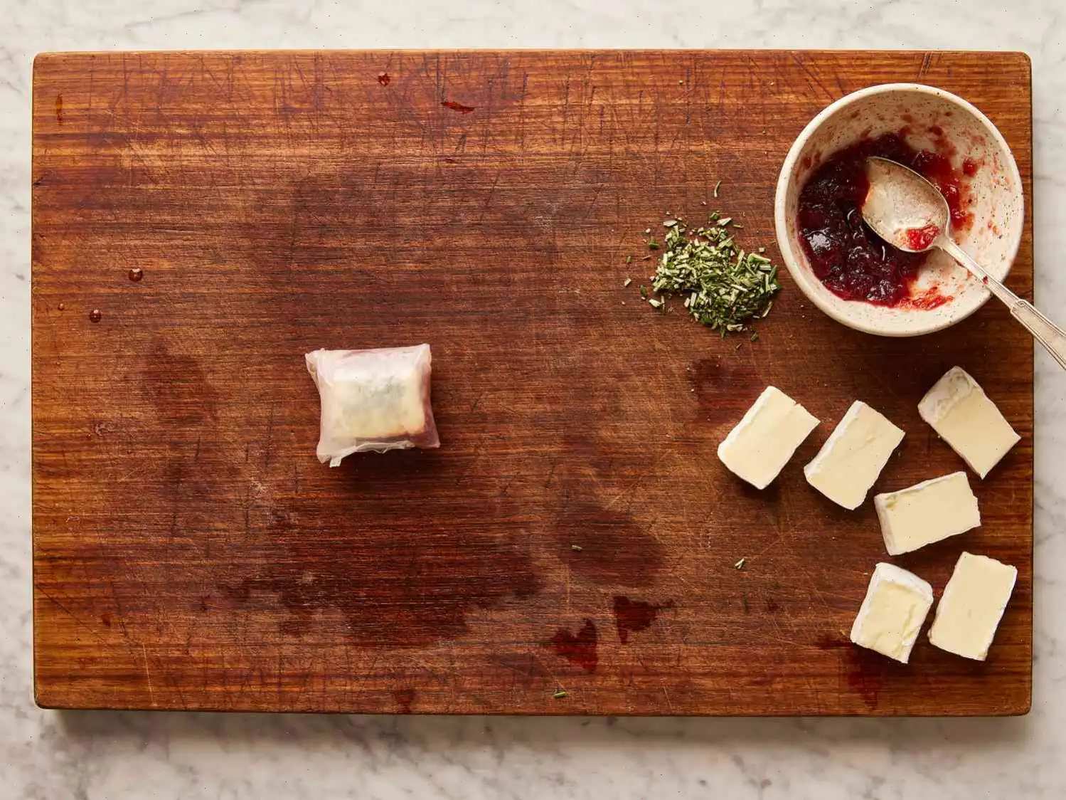 Crispy Brie and Cranberry Rice Paper Bites