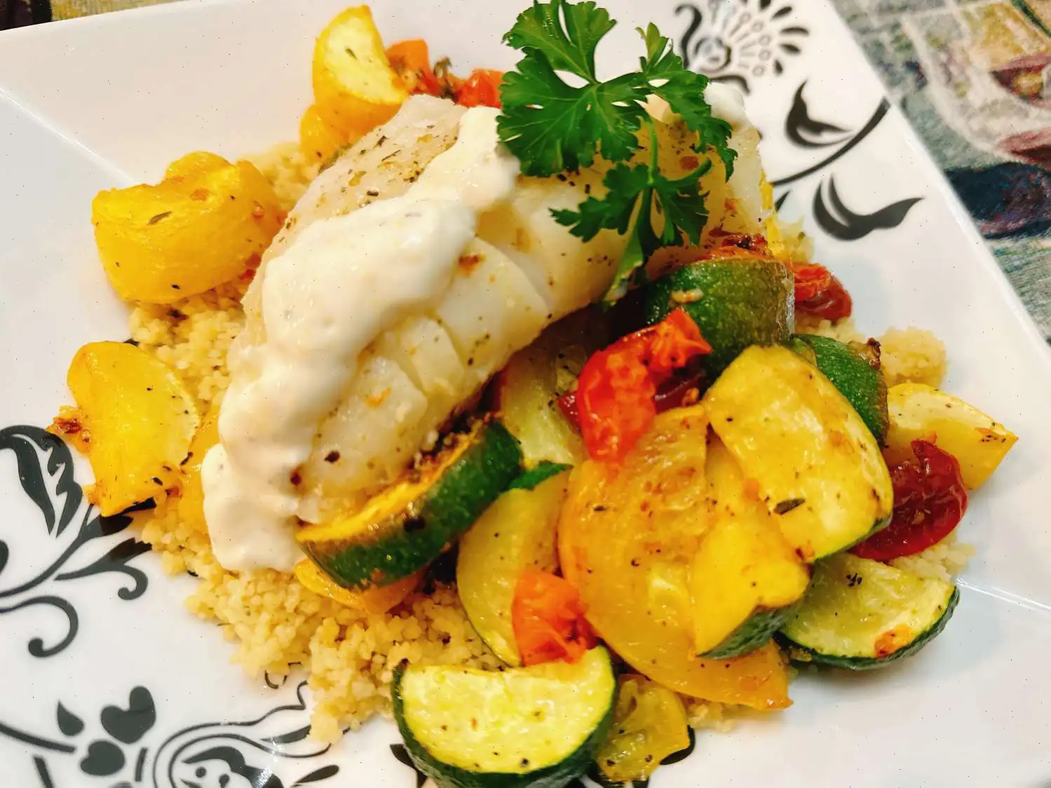 Pan-Seared Cod with Lemon Aioli Recipe