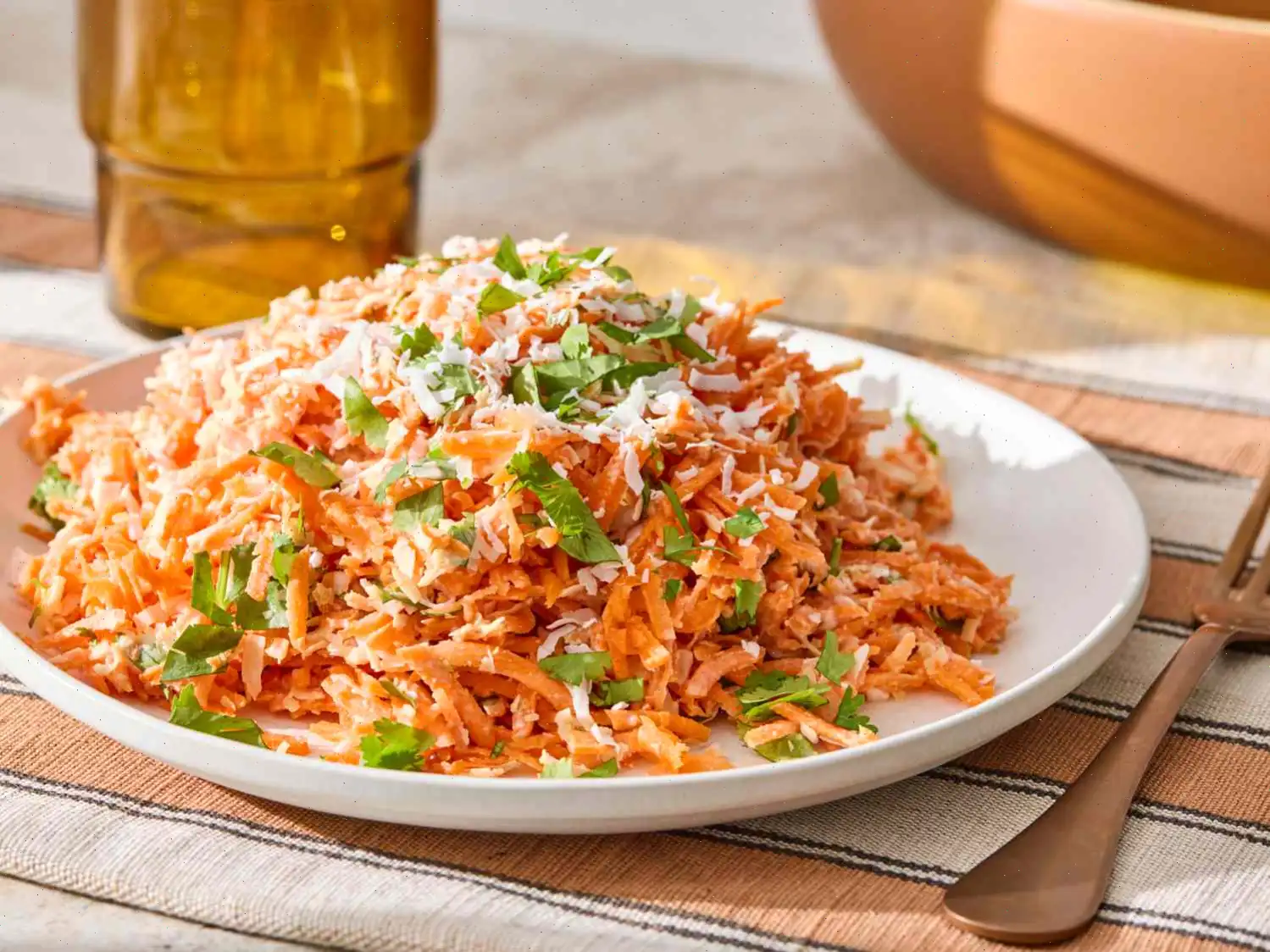 Shredded Carrot Coconut Salad Recipe