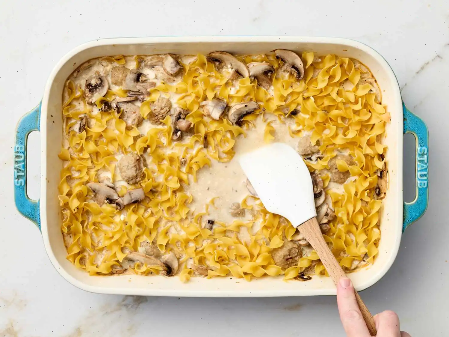 Dump and Bake Meatball Stroganoff Recipe