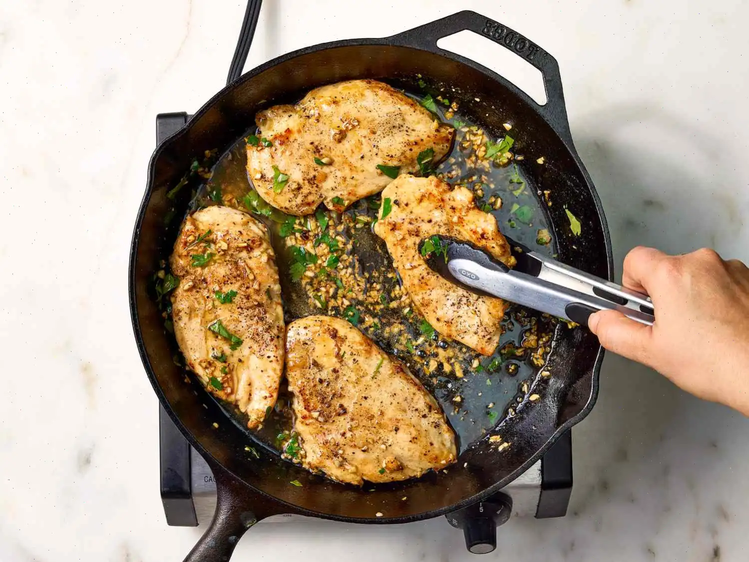 Skillet Garlic Knot Chicken Recipe