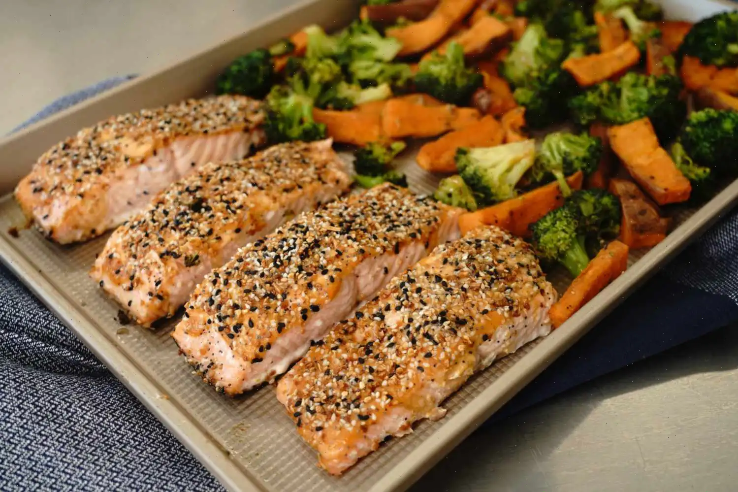 Everything Salmon Sheet Pan Dinner Recipe