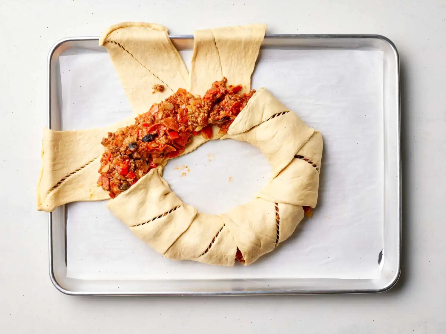 Pizza Stuffed Crescent Ring Recipe