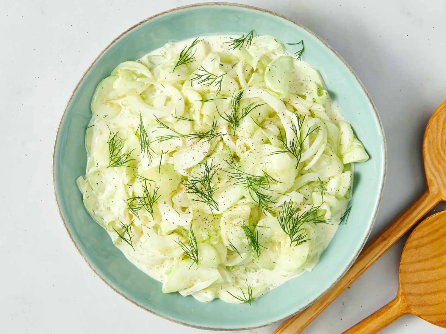 Dad's Creamy Cucumber Salad Recipe