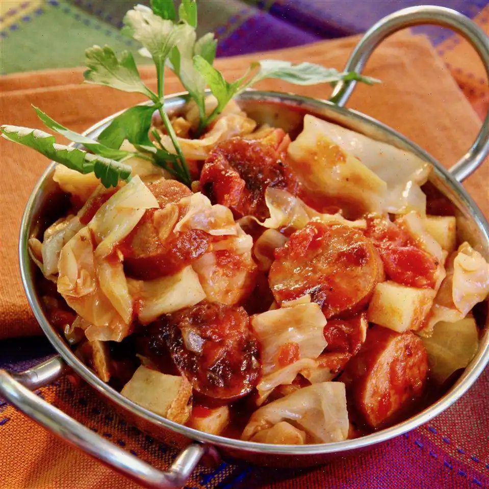 Big Ray's Kielbasa Cabbage Skillet for a Crowd Recipe