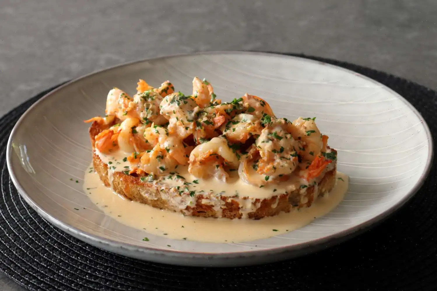 Creamy Garlic Shrimp Toast Recipe