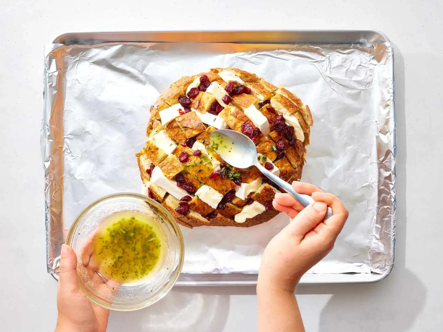 Cranberry Brie Pull Apart Bread Recipe