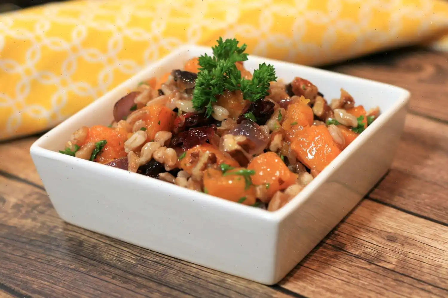 Butternut Farro Salad with Blood Orange Vinaigrette Recipe