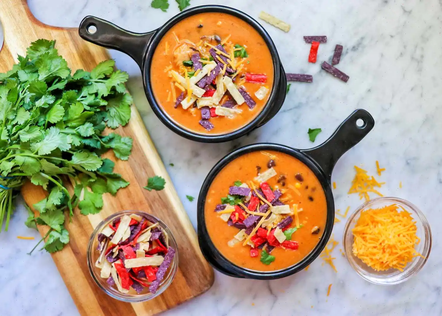 Easy Cheesy Chicken Enchilada Soup Recipe