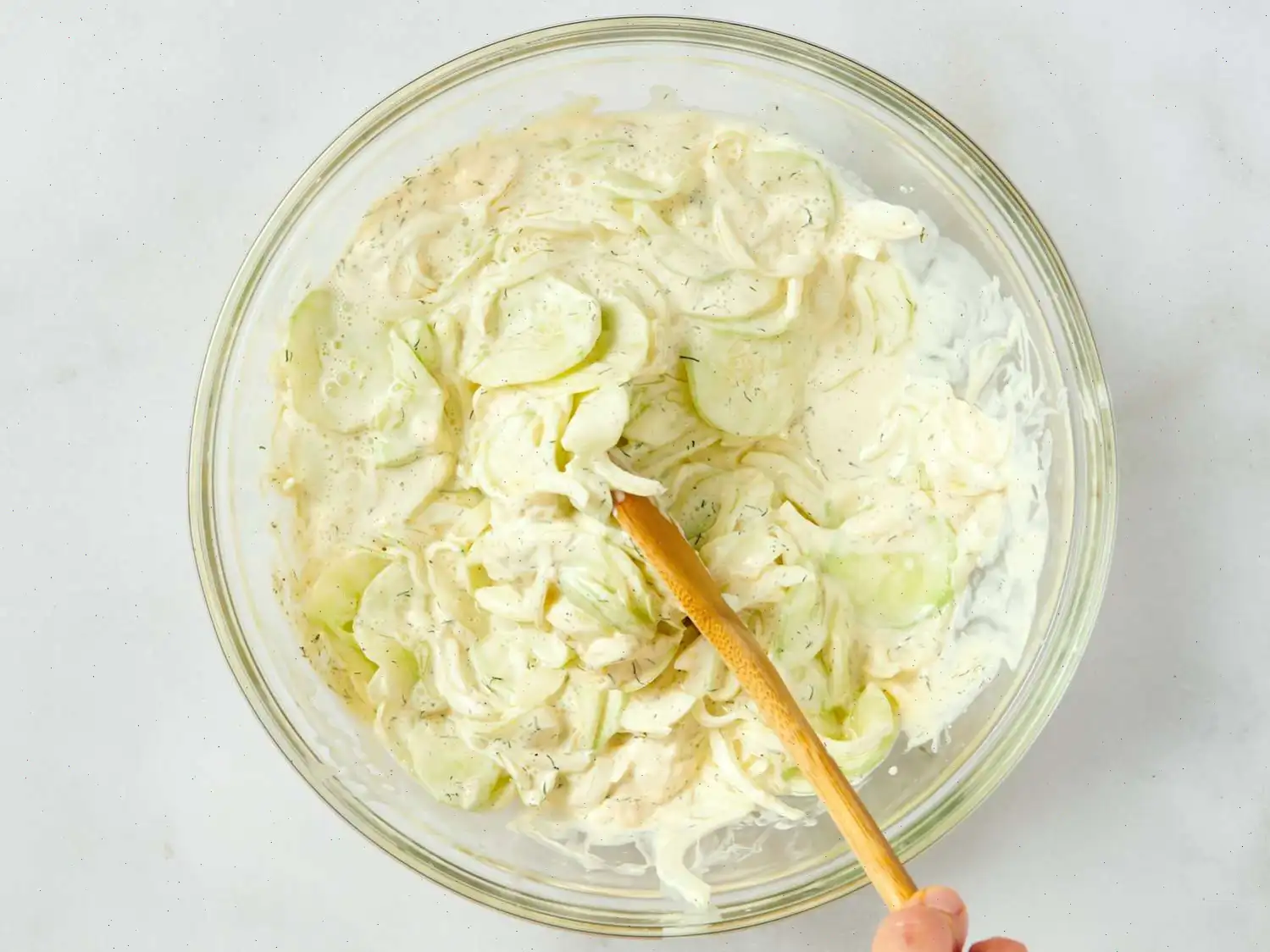 Dad's Creamy Cucumber Salad Recipe