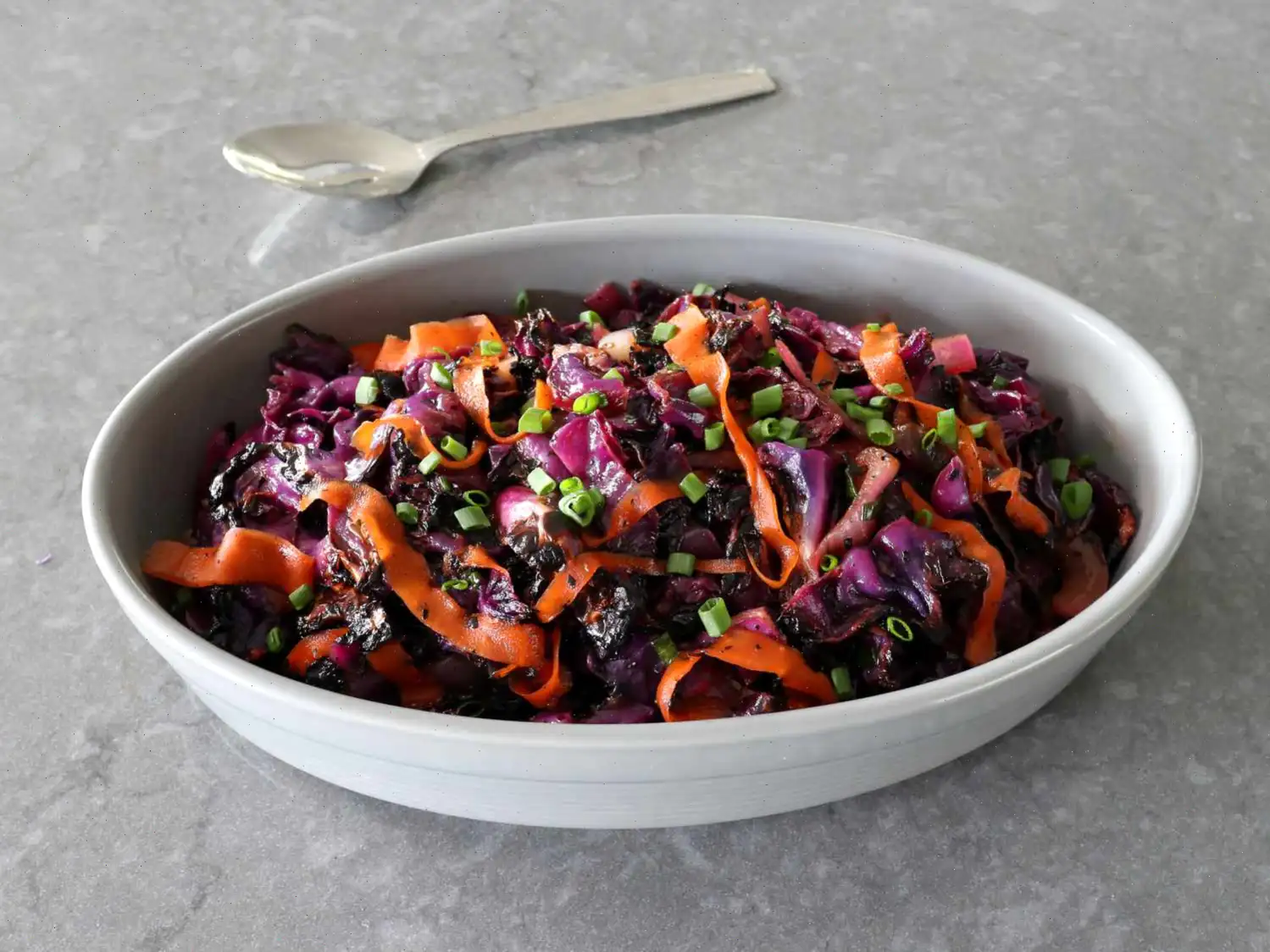 Charred Red Cabbage and Carrot Salad Recipe