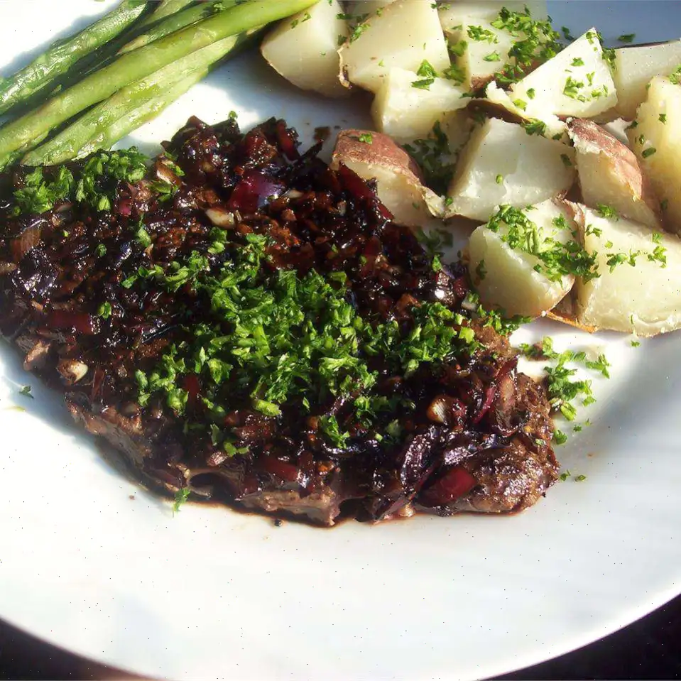 Flat Iron Steak with Balsamic Reduction Recipe