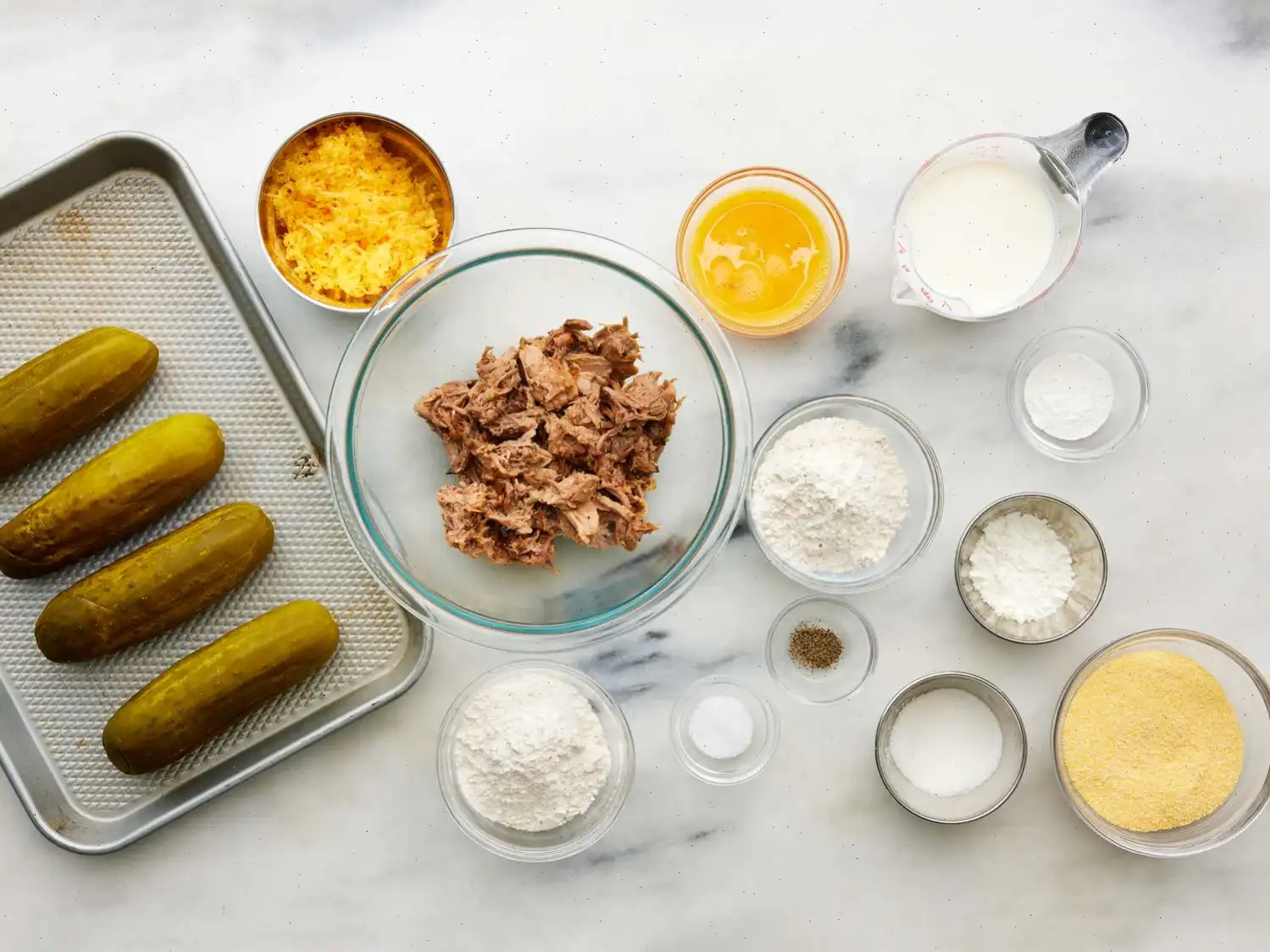 Pulled Pork & Pickle Corn Dogs