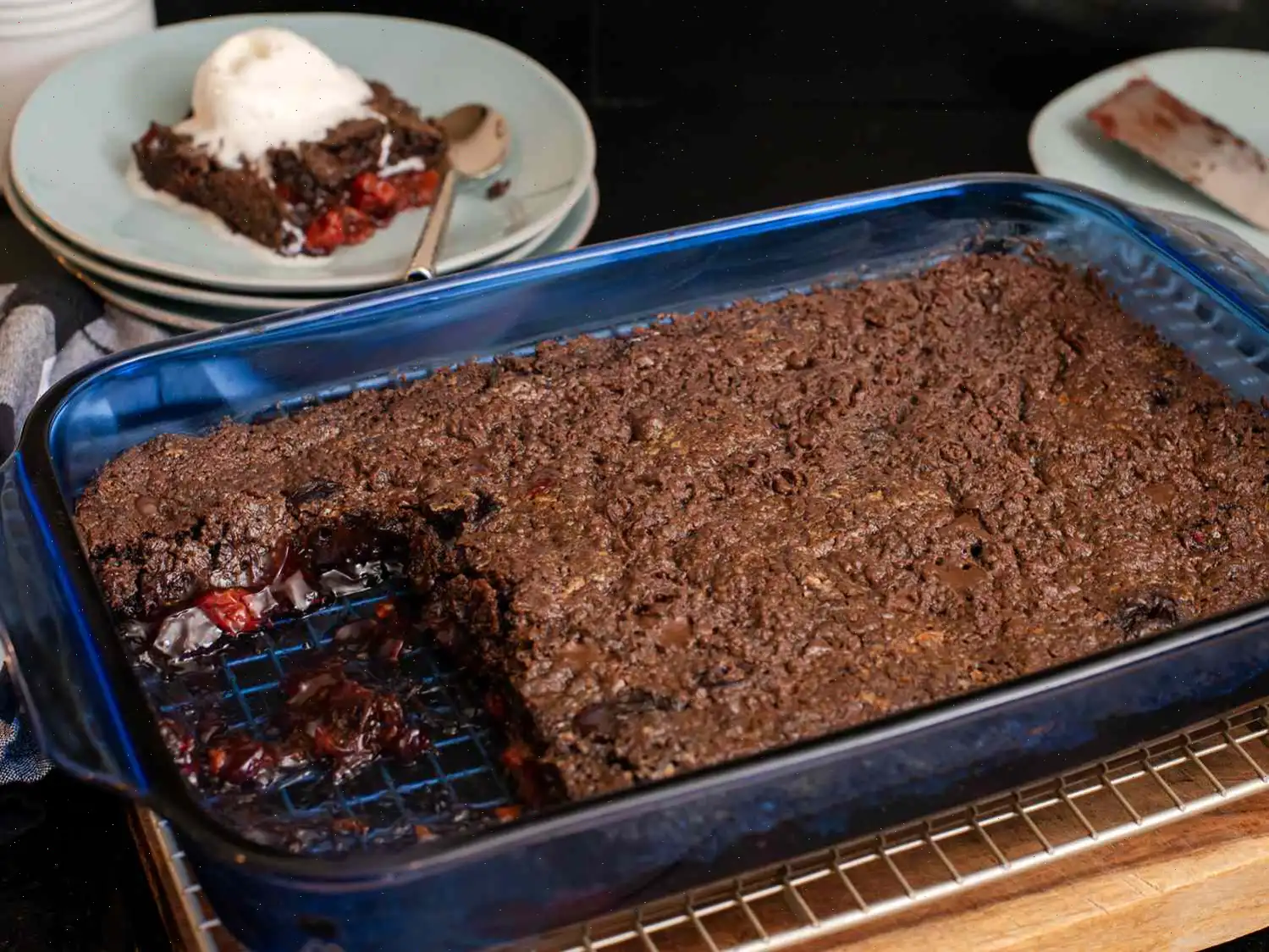 Black Forest Brownie Dump Cake Recipe